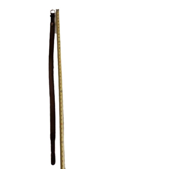 Lacoste 2115 Brown Leather Belt with Fabric 36/90 - Picture 5 of 6